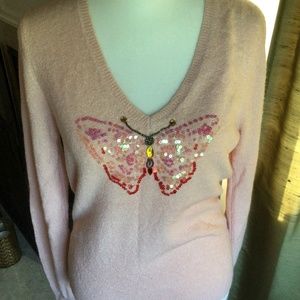 Victoria Secret sweater butterfly sequence. Size medium,